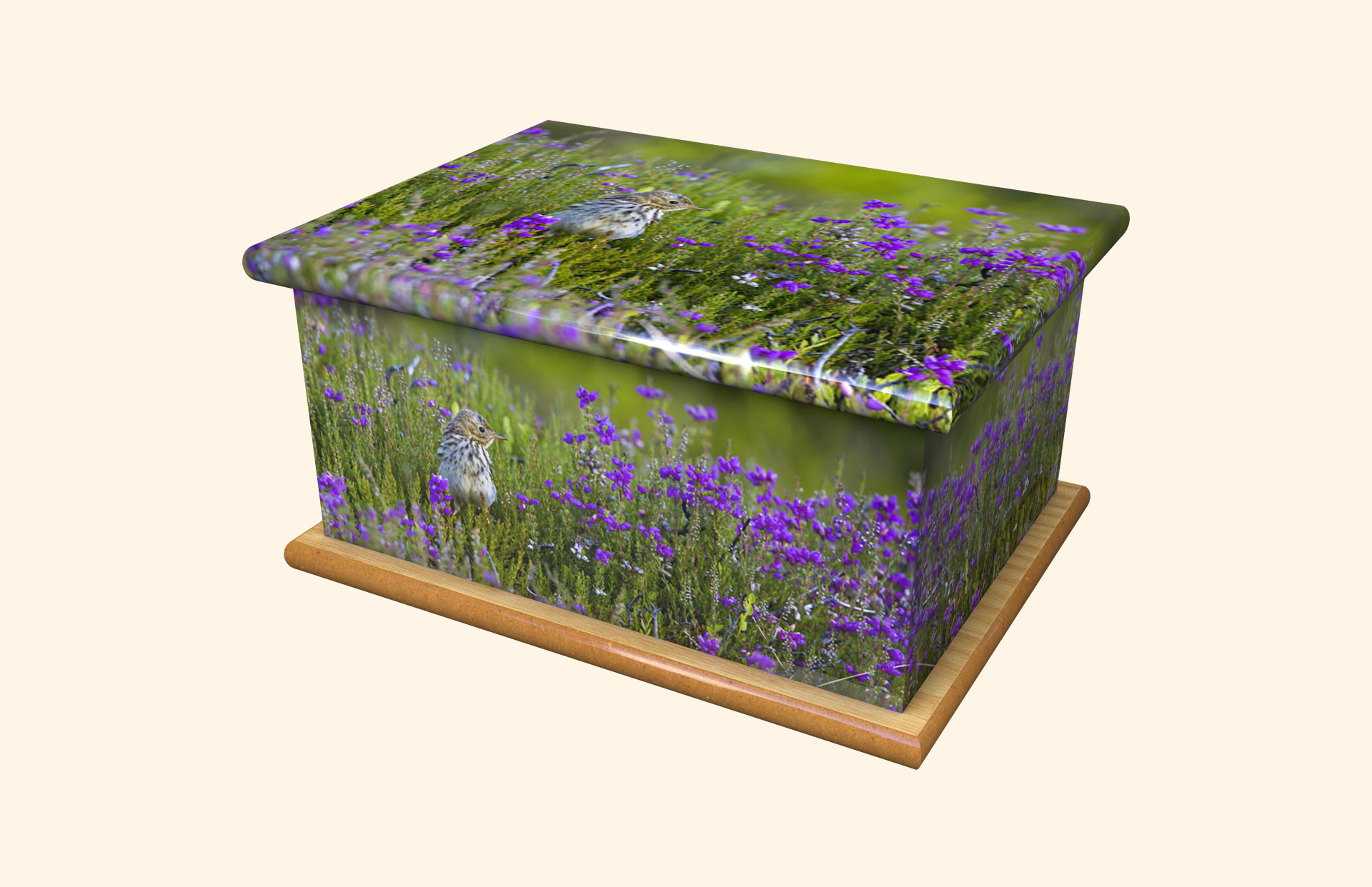Scottish Heather adult ashes casket